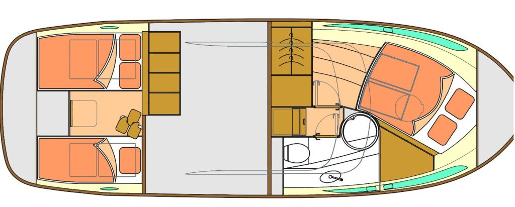Layout Marex 320 Aft Cabin Cruiser