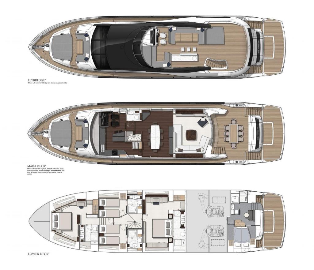 mise en page Sunseeker Yacht 88