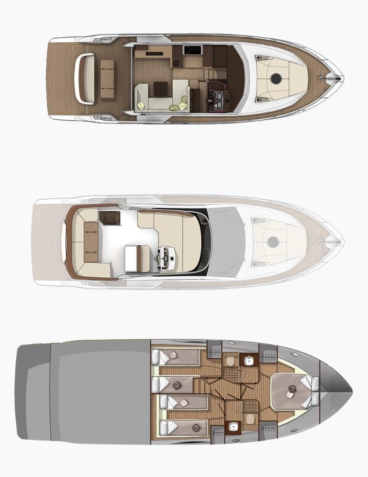 Layout Sessa Yacht 47 Fly
