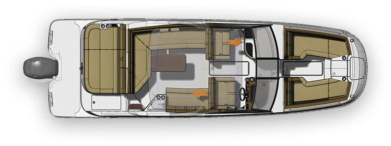mise en page Sea Ray Sport Boat 270 SDX OB