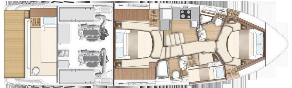 Layout Azimut Flybridge 50