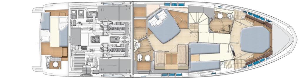 Layout Azimut Flybridge 60