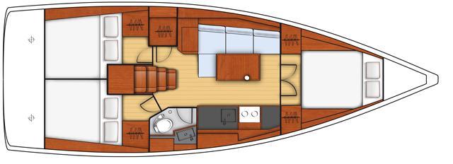 Layout Beneteau Oceanis 38.1