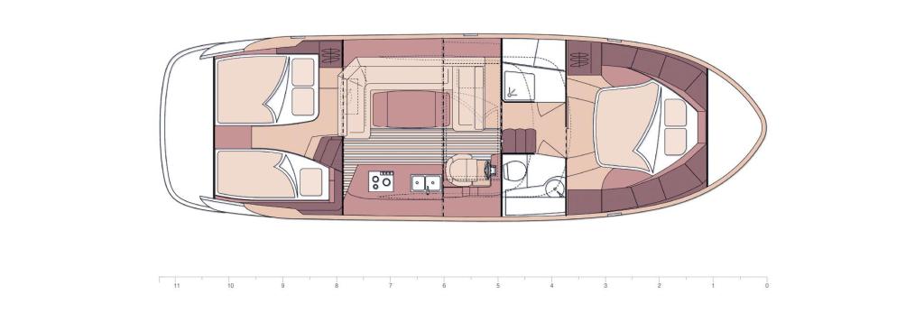 mise en page Marex 373 Aft Cabin Cruiser