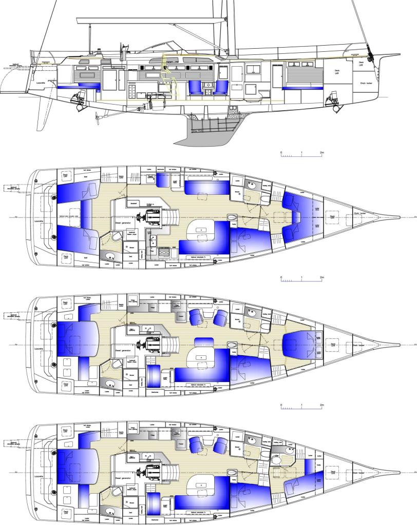 Layout Hallberg-Rassy 57