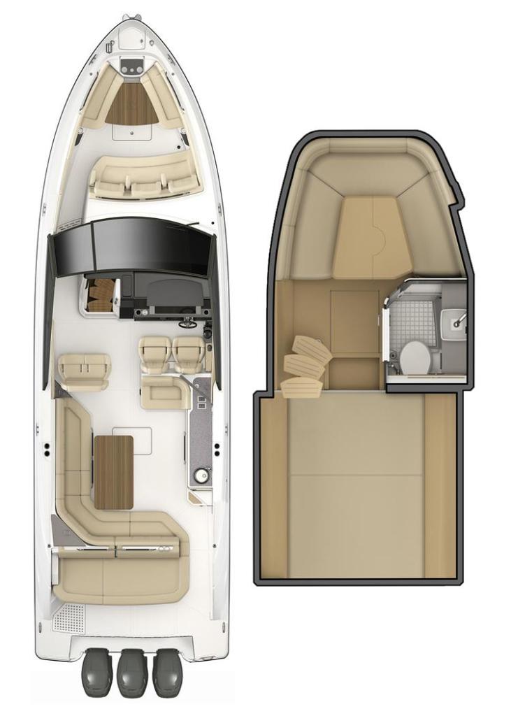 mise en page Sea Ray Sport Boat 400 SLX OB