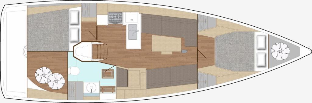 Layout X-Yachts X4⁰
