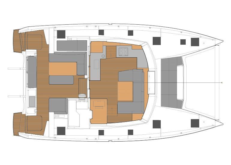 Layout Fountaine Pajot Elba 45