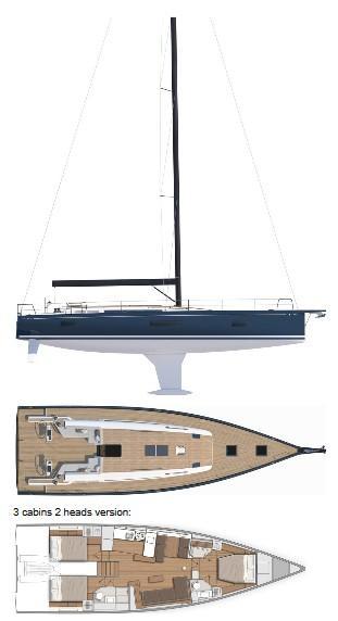 Layout Bénéteau First 53