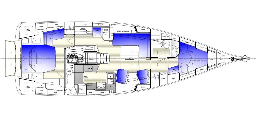 Layout Hallberg-Rassy 40C