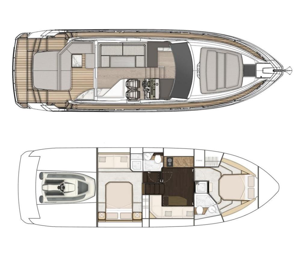 mise en page Fairline Targa 45 GT