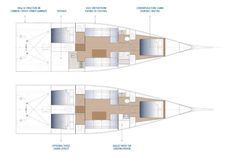 Layout Nautors Swan ClubSwan 50