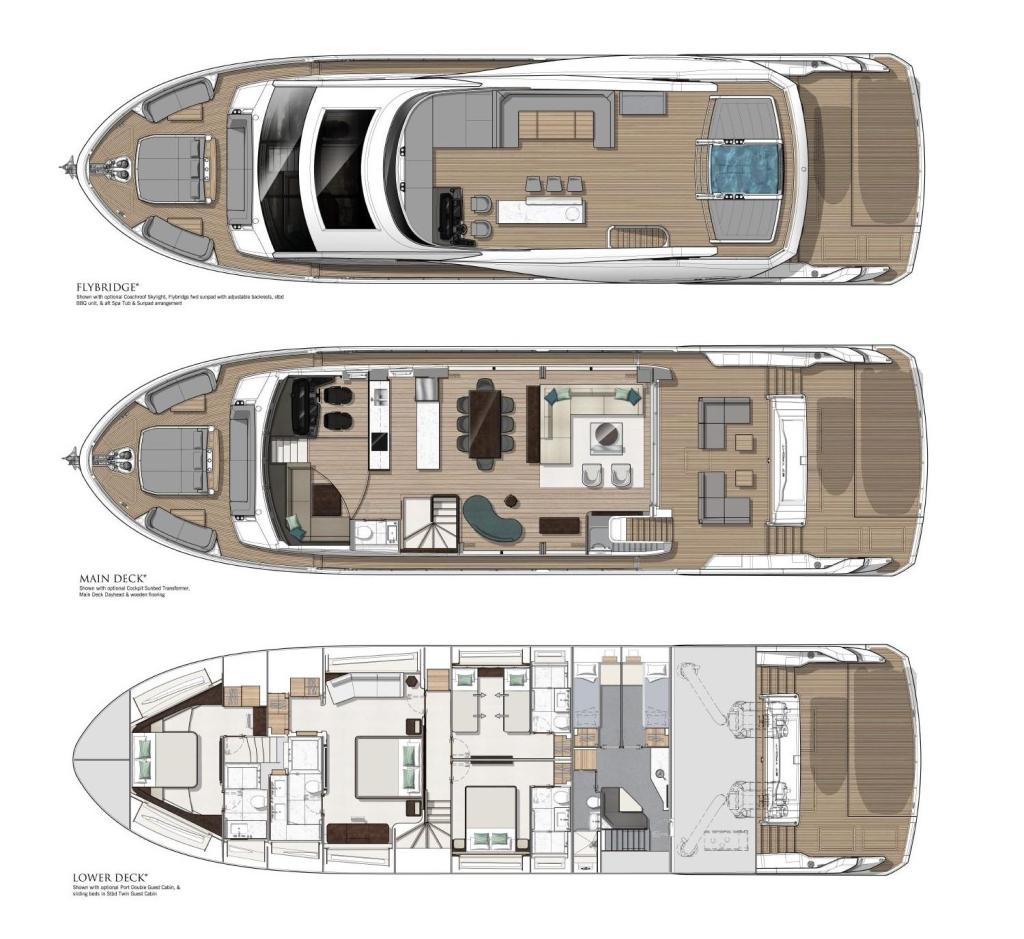 Layout Sunseeker 90 Ocean