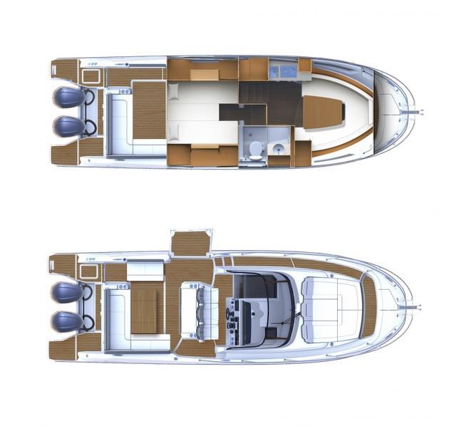 Layout Jeanneau Cap Camarat WA 10.5 S2