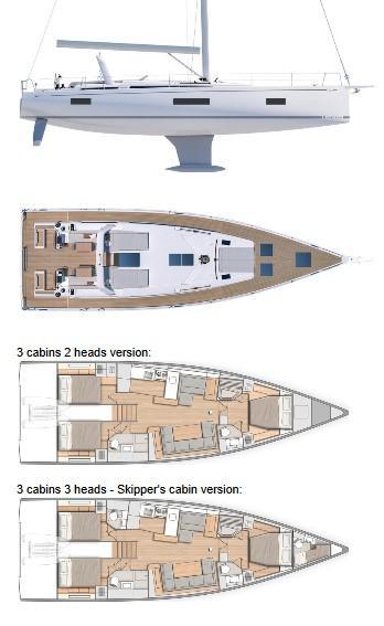 mise en page Bénéteau Oceanis Yacht 54