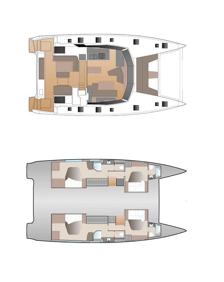 Layout Fountaine Pajot Aura 51
