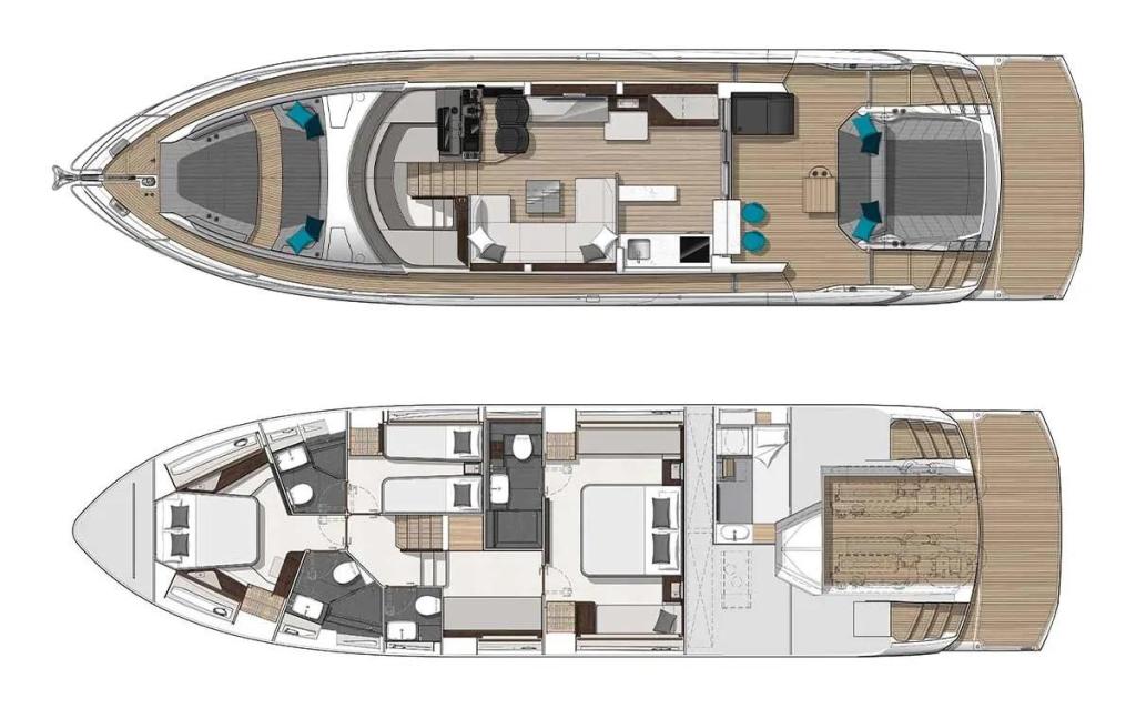 Layout Sunseeker Predator 65