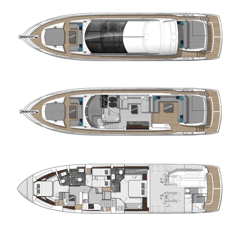 Technical data Sunseeker Predator 74 XPS New Boat