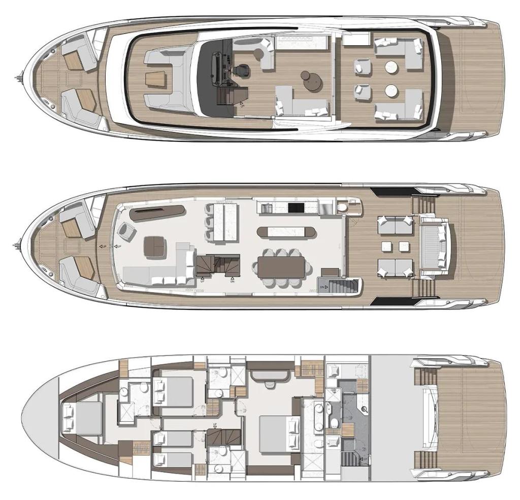 Layout Sunseeker Ocean 156