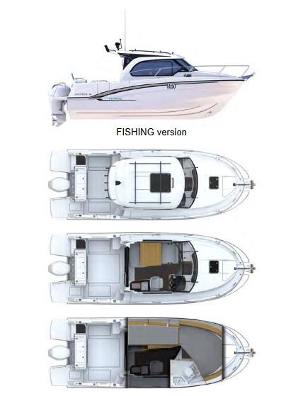 Layout Beneteau Antares 8 Fishing