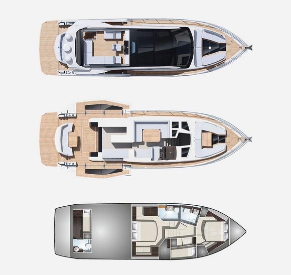 mise en page Galeon 510 Skydeck