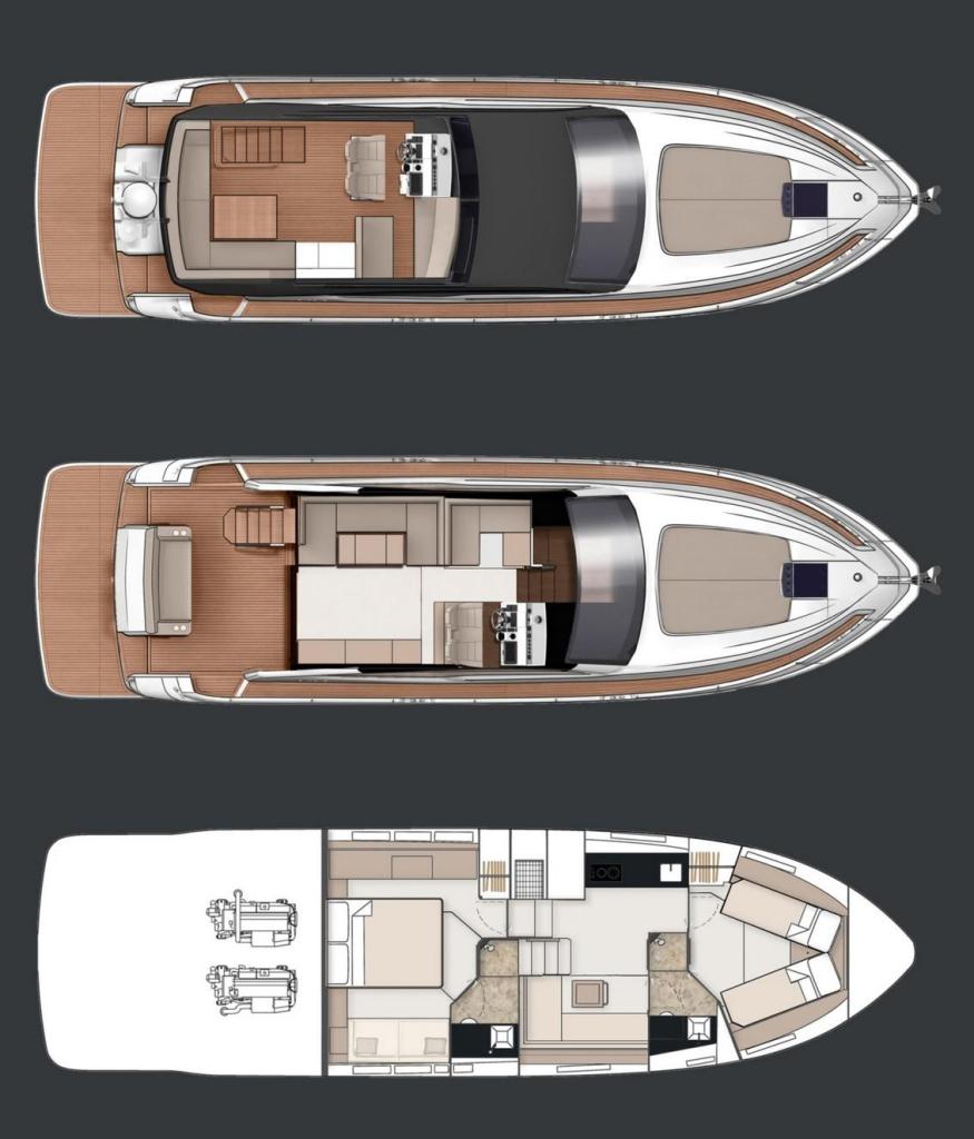 Layout Fairline Squadron 50
