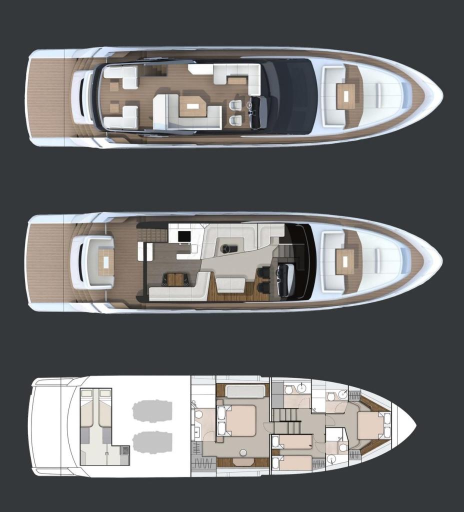 Layout Fairline Squadron 68