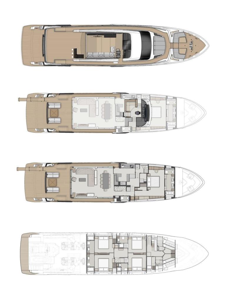 Layout Ferretti 1000 SkyDeck