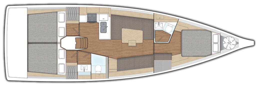 mise en page X-Yachts X4³ MkII