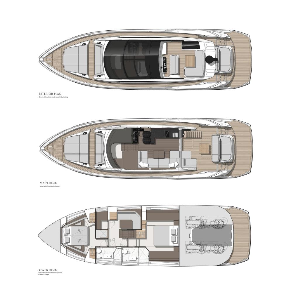 Layout Sunseeker 55 Sport Yacht