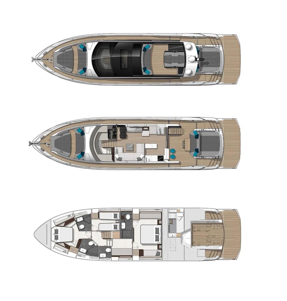 Layout Sunseeker 65 Sport Yacht