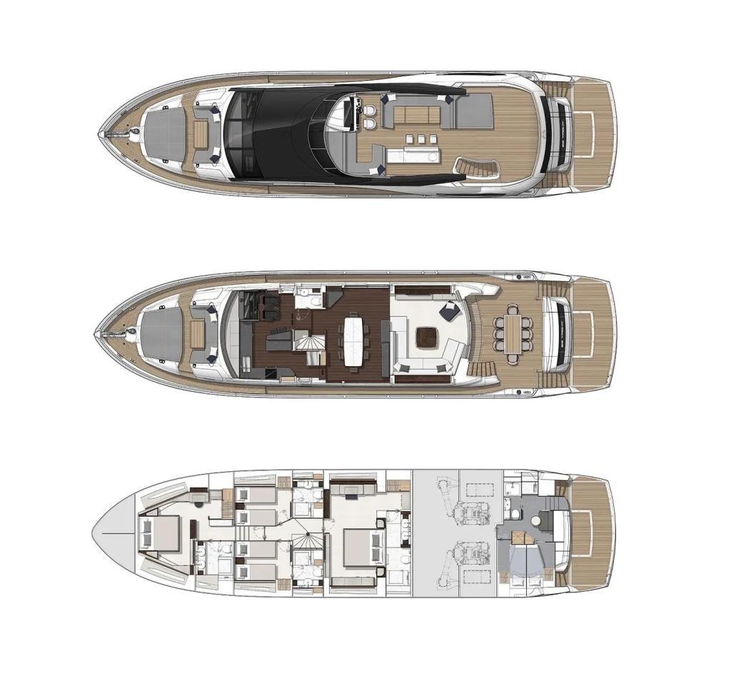 Layout Sunseeker 88 Yacht