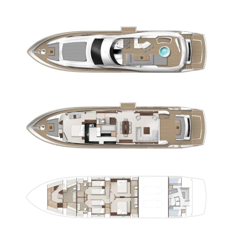 Układ Sunseeker 95 Yacht
