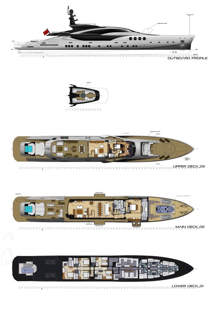 Layout Palmer Johnson Sportyacht 210