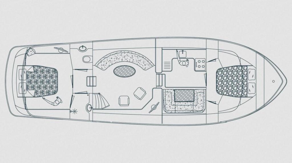 Layout Pikmeerkruiser 48’ AFT Cabin
