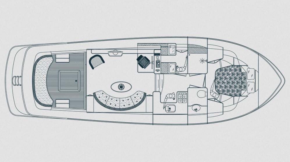 Layout Pikmeerkruiser 44’ Flybridge
