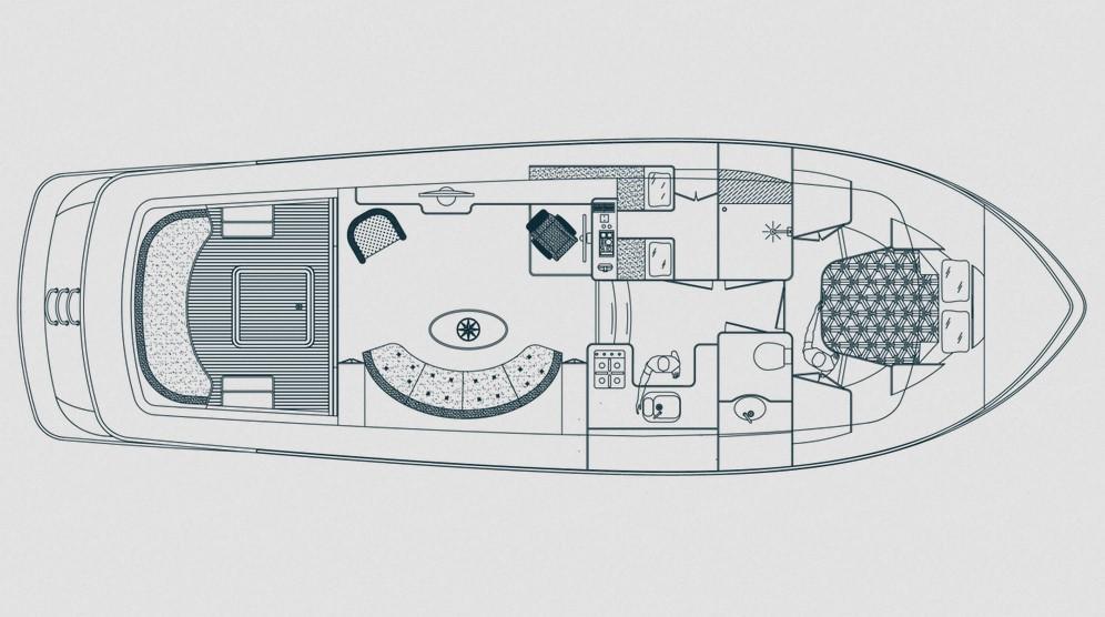 Layout Pikmeerkruiser 50’ Flybridge