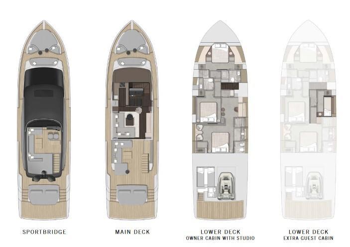 Layout Cranchi Sessantasette 67 Corsa