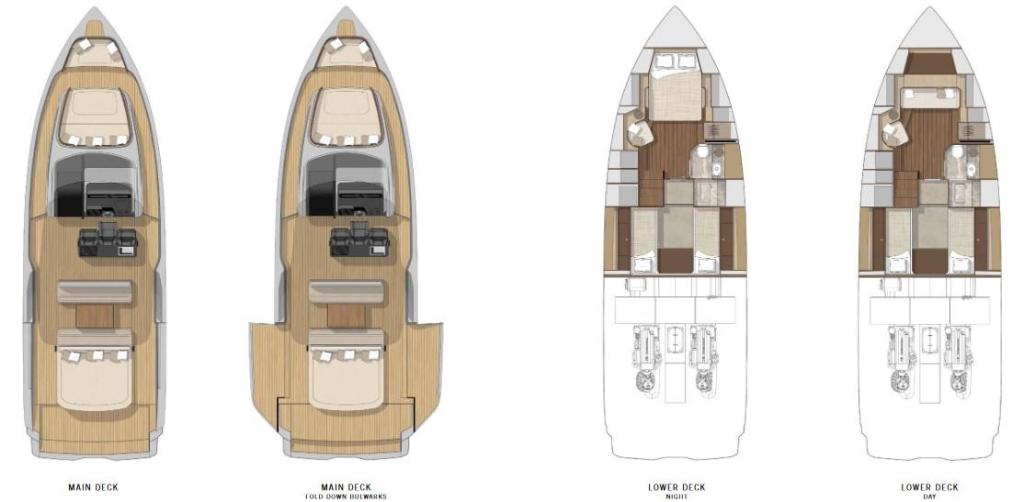 Layout Cranchi A46 Luxury Tender