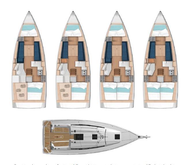 mise en page Jeanneau Sun Odyssey 350