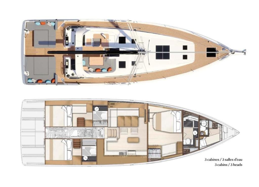 mise en page Jeanneau Yachts 55