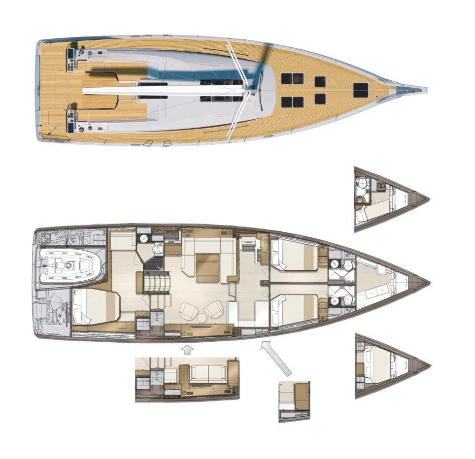 mise en page Jeanneau Yachts 60