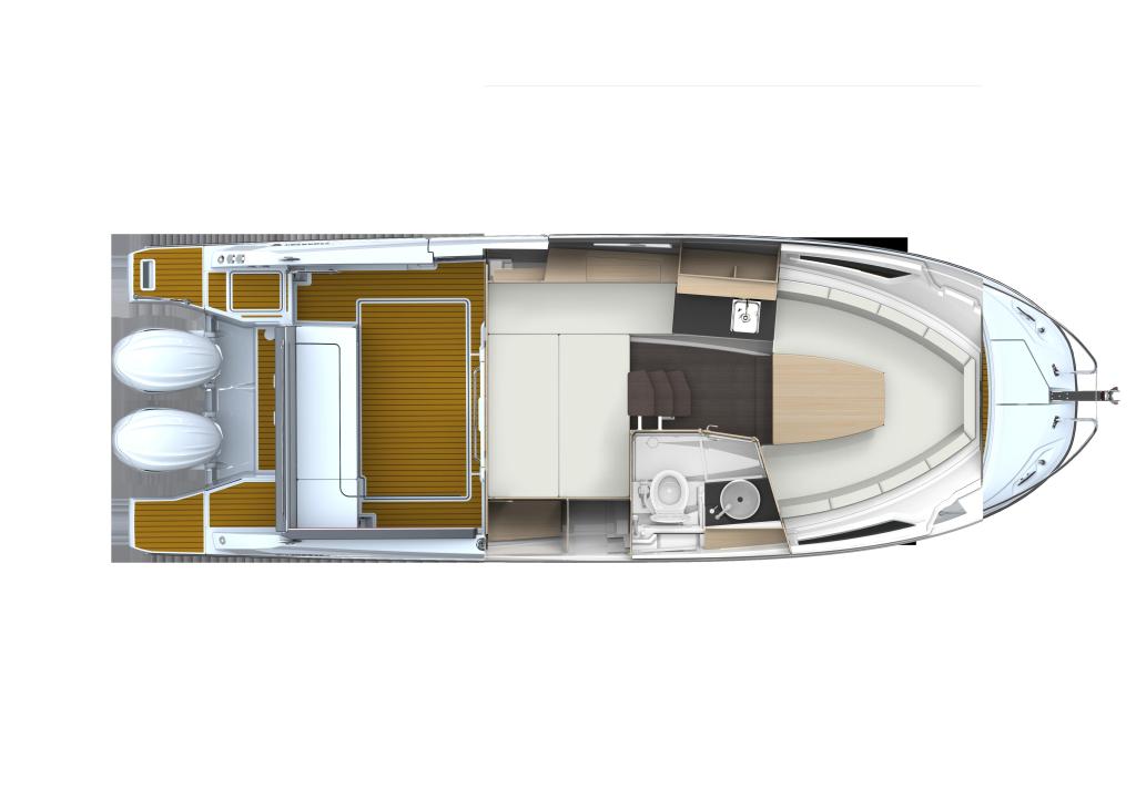 Layout Jeanneau Cap Camarat 9.0 WA S2