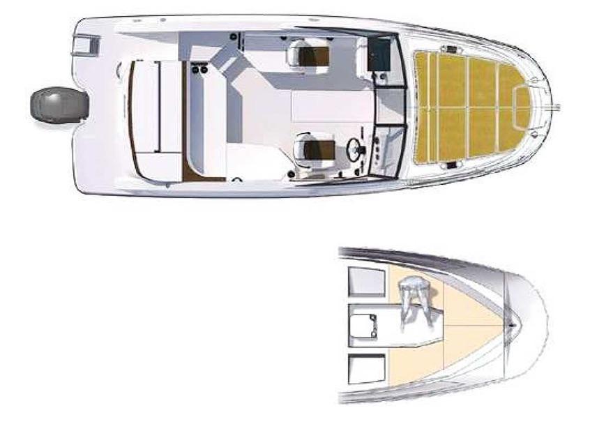 Layout Sea Ray Sun Sport 230 Outboard