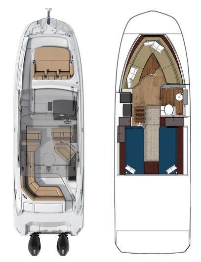 mise en page Sea Ray Sundancer 320 Outboard