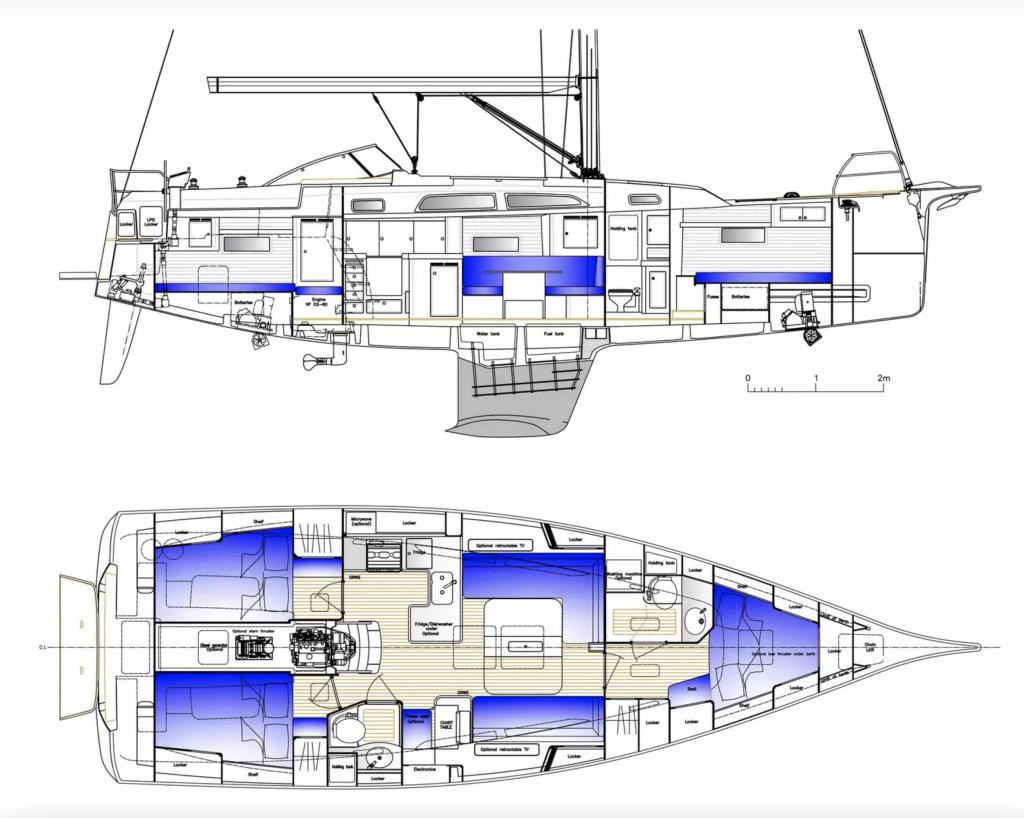 mise en page Hallberg-Rassy 400