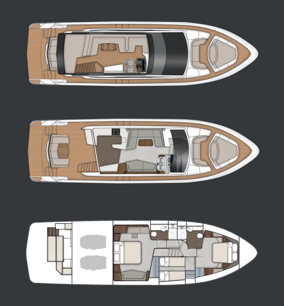 Layout Fairline Squadron 58
