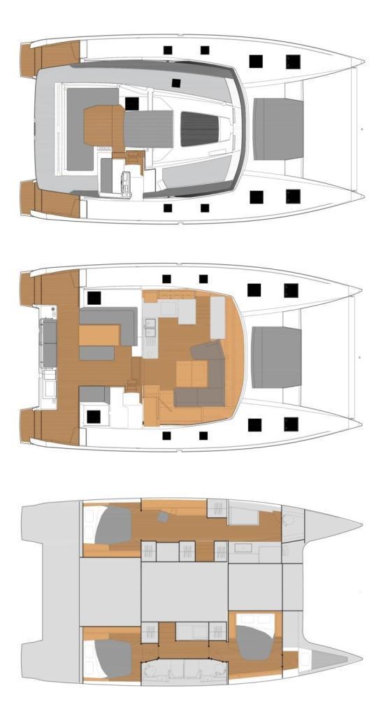 Rozložen&iacute; Fountaine Pajot Tanna 47
