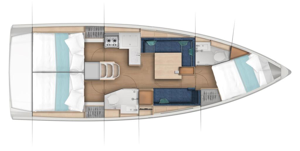 Layout Jeanneau Sun Odyssey 380