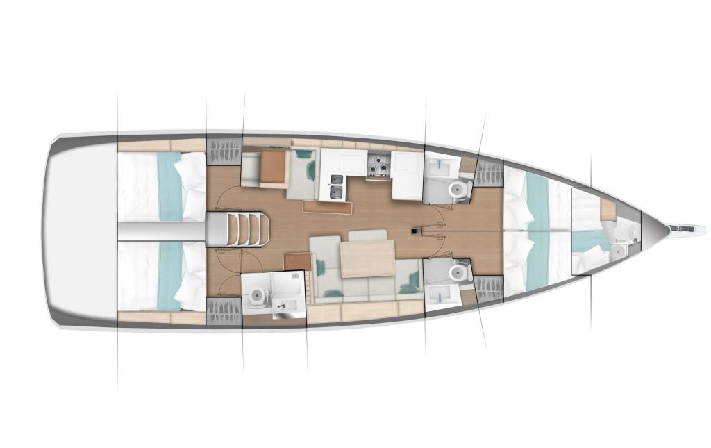 Layout Jeanneau Sun Odyssey 490